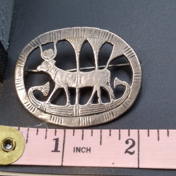 Vintage Sterling Silver 925 Metropolitan Museum Of Art Egyptian Revival Brooch - Picture 4 of 4